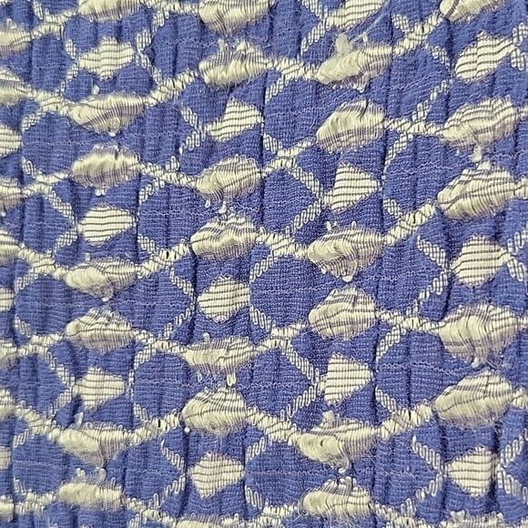 3 For$20 Giorgio Fiorline Purpleish Blue Top w/ Sliver design size L - Picture 5 of 7